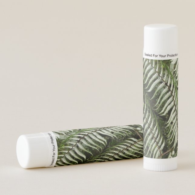 Fern Fronds II Dark Green Nature Lip Balm (Front)