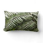 Fern Fronds II Dark Green Nature Lumbar Pillow