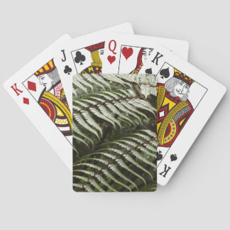 Fern Fronds II Dark Green Nature Poker Cards