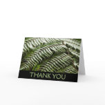 Fern Fronds II Dark Green Nature Thank You Card