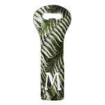 Fern Fronds II Dark Green Nature Wine Bag