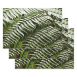 Fern Fronds II Dark Green Nature Wrapping Paper Sheets
