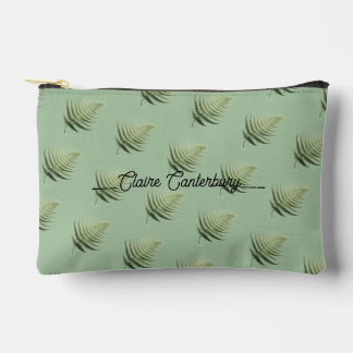 Fern Fronds Pattern Nature Theme Accessory Pouch
