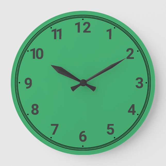 Fern green large clock (Front)