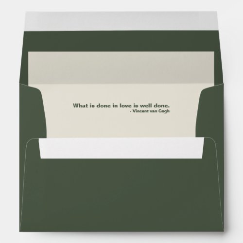 Fern Green â Minimalist Interior Quote Envelope