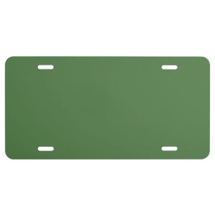 Fern Green Solid Color License Plate