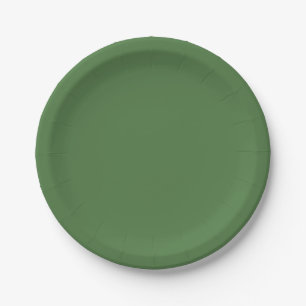 Fern Green Solid Color Paper Plates