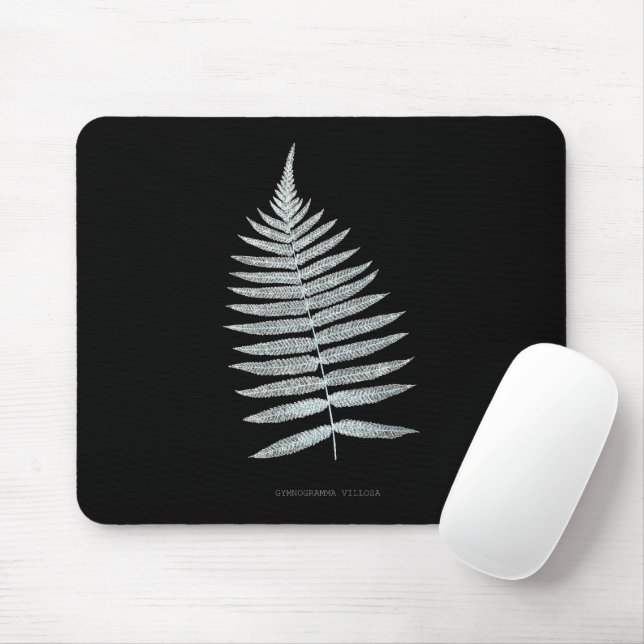 Fern - Gymnogramma Villosa - X-ray effect - 06 Mouse Pad (With Mouse)