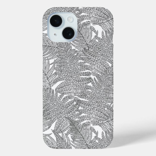 Fern in black and white Case-Mate iPhone case (Back)