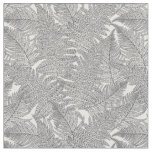 Fern in black and white fabric