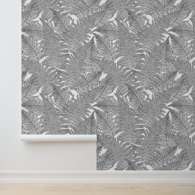 Fern in black and white wallpaper  (Application)