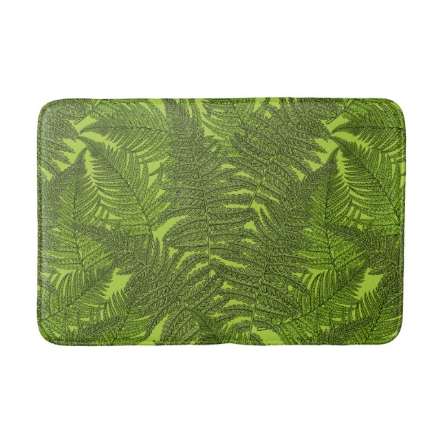 Fern in green bath mat (Front)