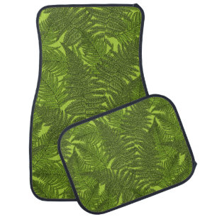 Fern in green car floor mat