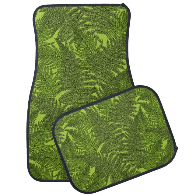 Fern in green car floor mat (Set)