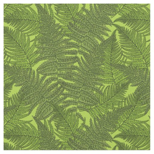 Fern in green fabric