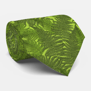 Fern in green neck tie