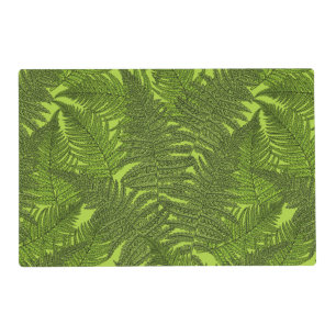 Fern in green placemat