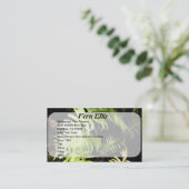 Fern in the Woods Business Card (Standing Front)