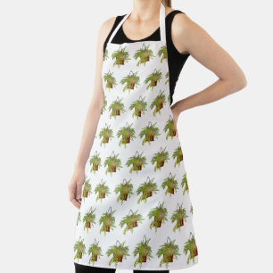 Fern Ivy Hanging Plant Botanical Illustration Art Apron