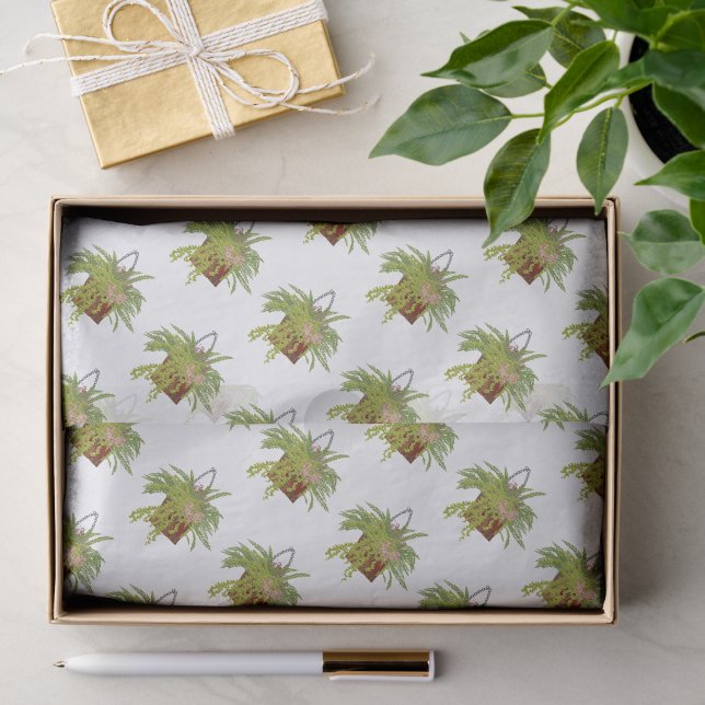 Fern Ivy Hanging Plant Botanical Illustration Art Tissue Paper (Gift)