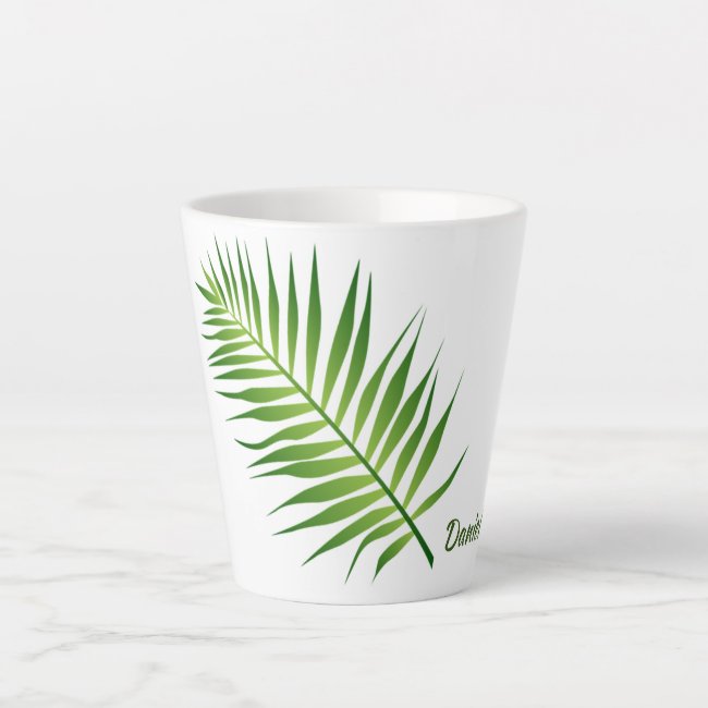 Fern Leaf Design Latte Mug