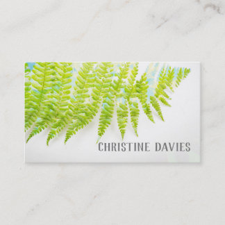 Fern leaf, exotic plant, floral business card