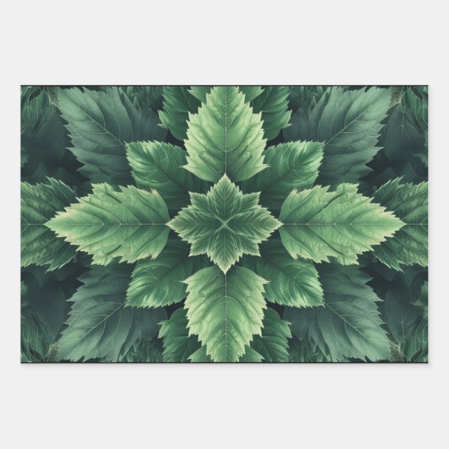 Fern Leaf  Wrapping Paper Sheets (Front)