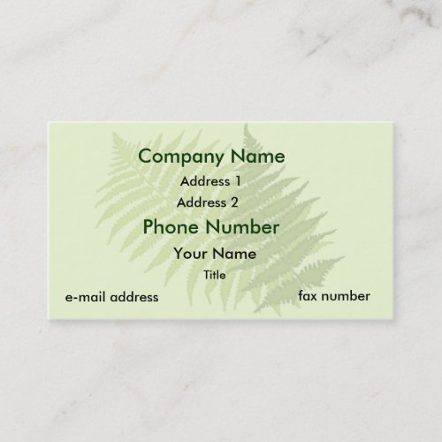 Fern Leaves Business Card