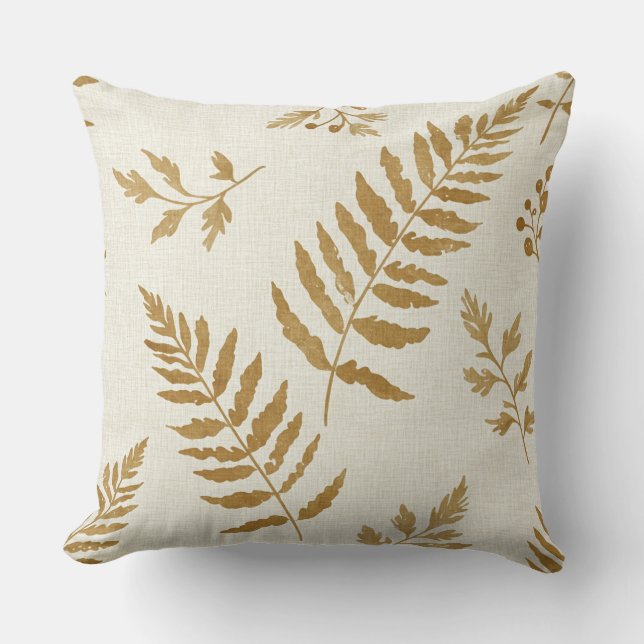  Fern Leaves, by Natasha Us   Throw Pillow (Front)