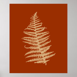 Fern Leaves Fall Autumn Poster