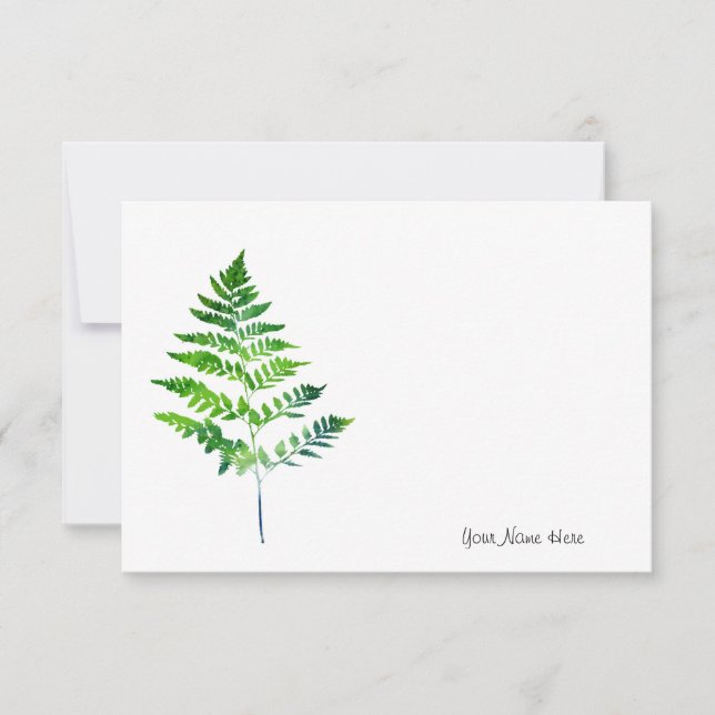 Fern Leaves Note Card (Front)