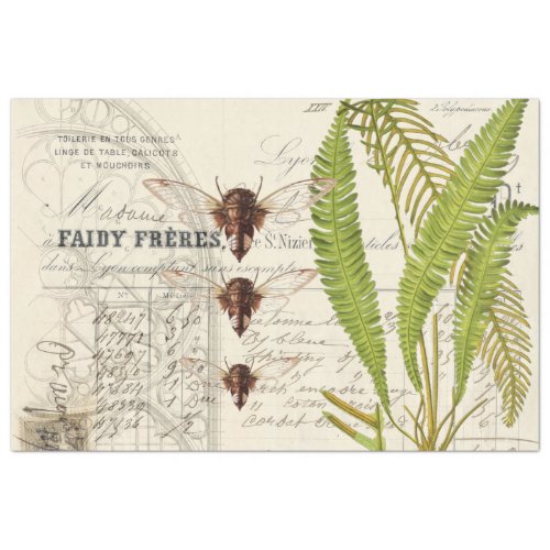 Fern Moth Apothecary Decoupage Tissue Paper