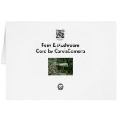 Fern & Mushroom at Stump Coordinating Items Cards (Back Horizontal)