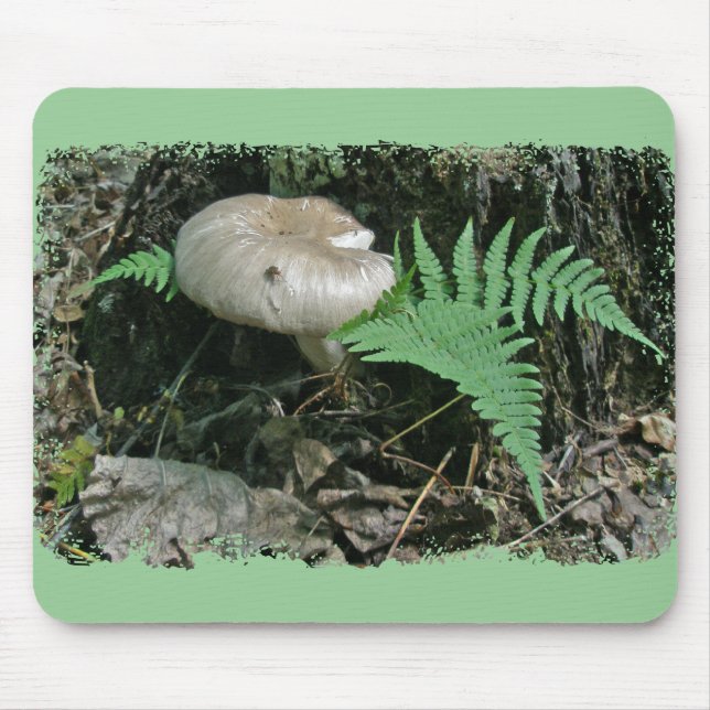 Fern & Mushroom at Stump Coordinating Items Mouse Pad (Front)