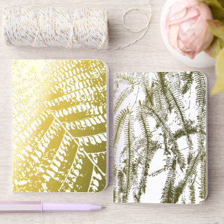 Fern pattern foil vow books