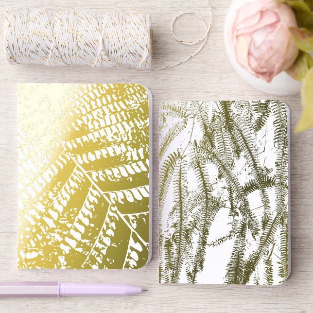 Fern pattern foil vow books (Wedding)