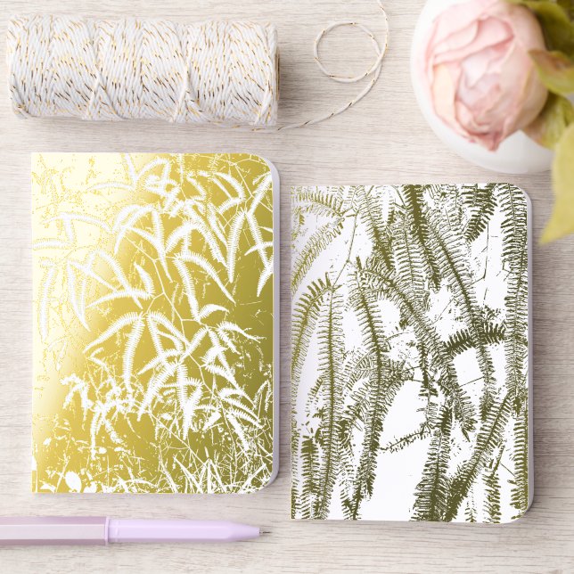 Fern pattern foil vow books (Wedding)