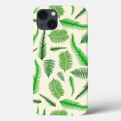 Fern Plant Frond Leaves Pattern iPhone 13 Case