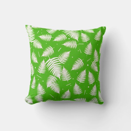 Fern Plant Leaf Pattern Cushion Throw Pillow