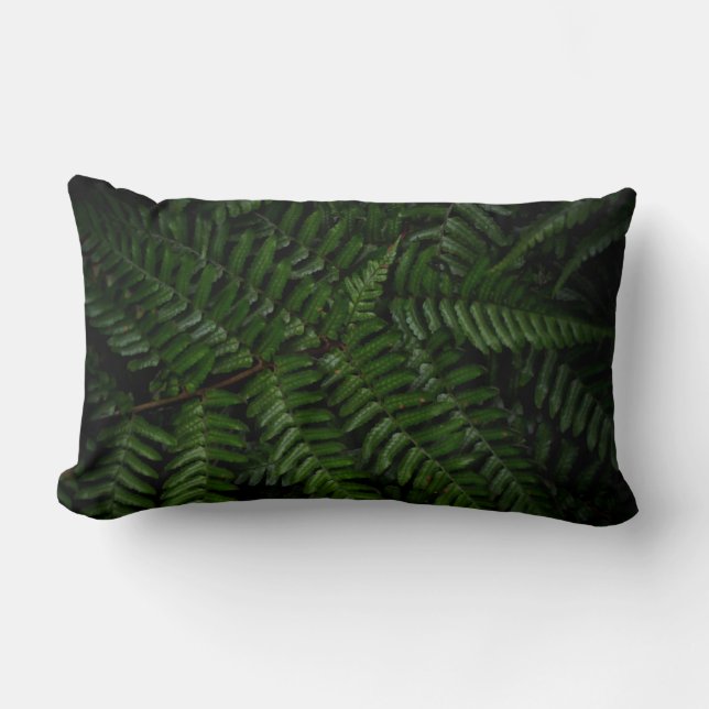 Fern plant lumbar pillow (Front)