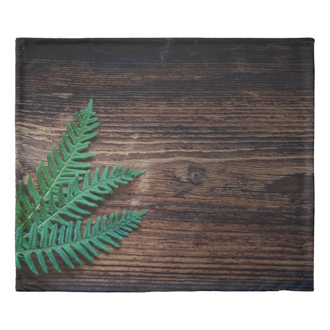 Fern plant wood small fern grunge duvet cover (Front)