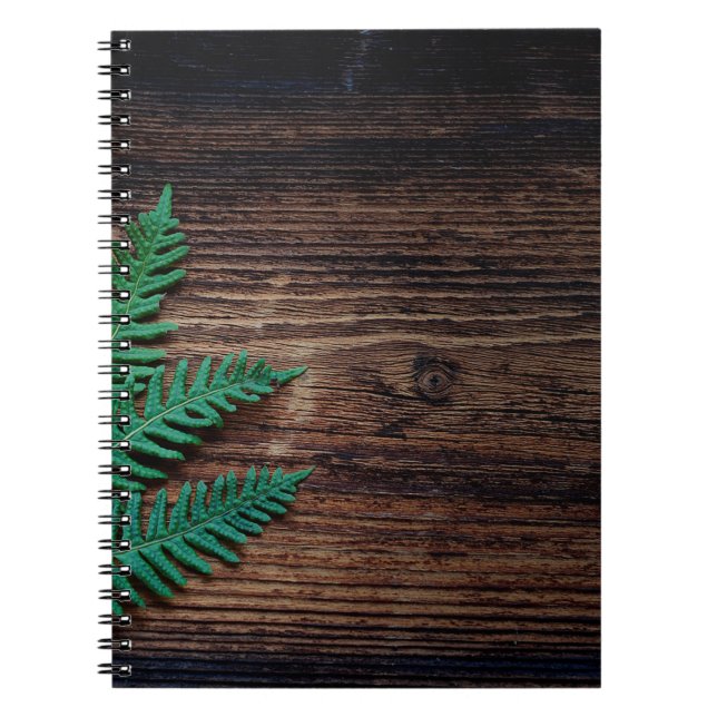 Fern plant wood small fern grunge notebook (Front)