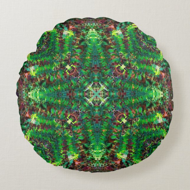 Fern Star Round Pillow (Front)