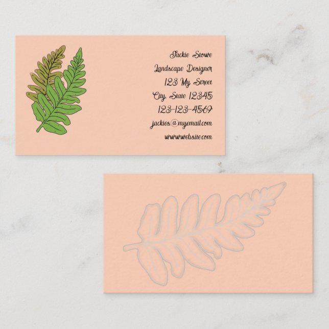 Fern Theme Business Card (Front/Back)