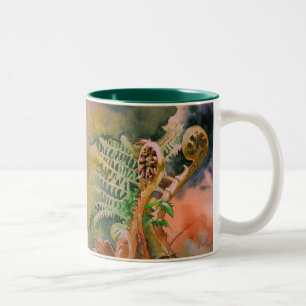 Fern Unfurling Watercolor Gratitude Mug