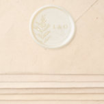 Fern with Monogram or Bride and Groom's Name Wax Seal Sticker<br><div class="desc">Simple and sytlish!  Here's a beautiful wax seal with a fern and bride and groom's names.  Perfect way to dress up your wedding stationery or add a little love to your mailings!</div>