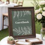 Fern Woodland Wedding Guestbook Sign<br><div class="desc">Fern Woodland Wedding Guestbook Sign</div>