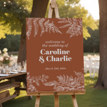 Fern Woodland Wedding Welcome Sign