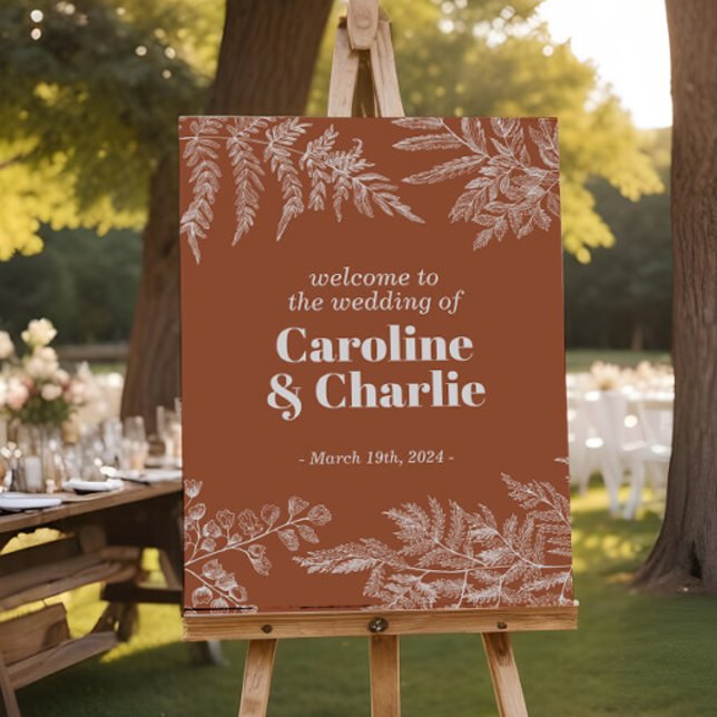Fern Woodland Wedding Welcome Sign (Creator Uploaded)