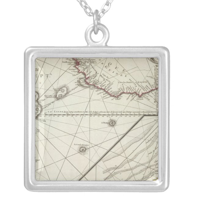 Fernand de Noronha Island Silver Plated Necklace (Front)